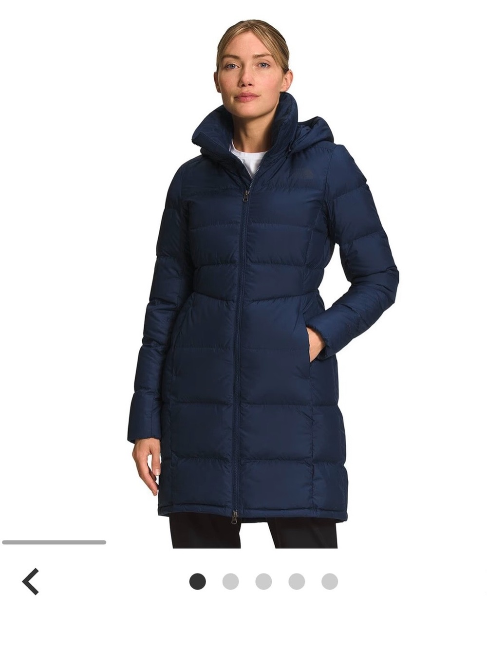 Women's Navy The North Face Metropolis puffer down coat